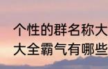 个性的群名称大全霸气 个性的群名称大全霸气有哪些