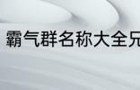 霸气群名称大全兄弟 霸气搞笑群昵称